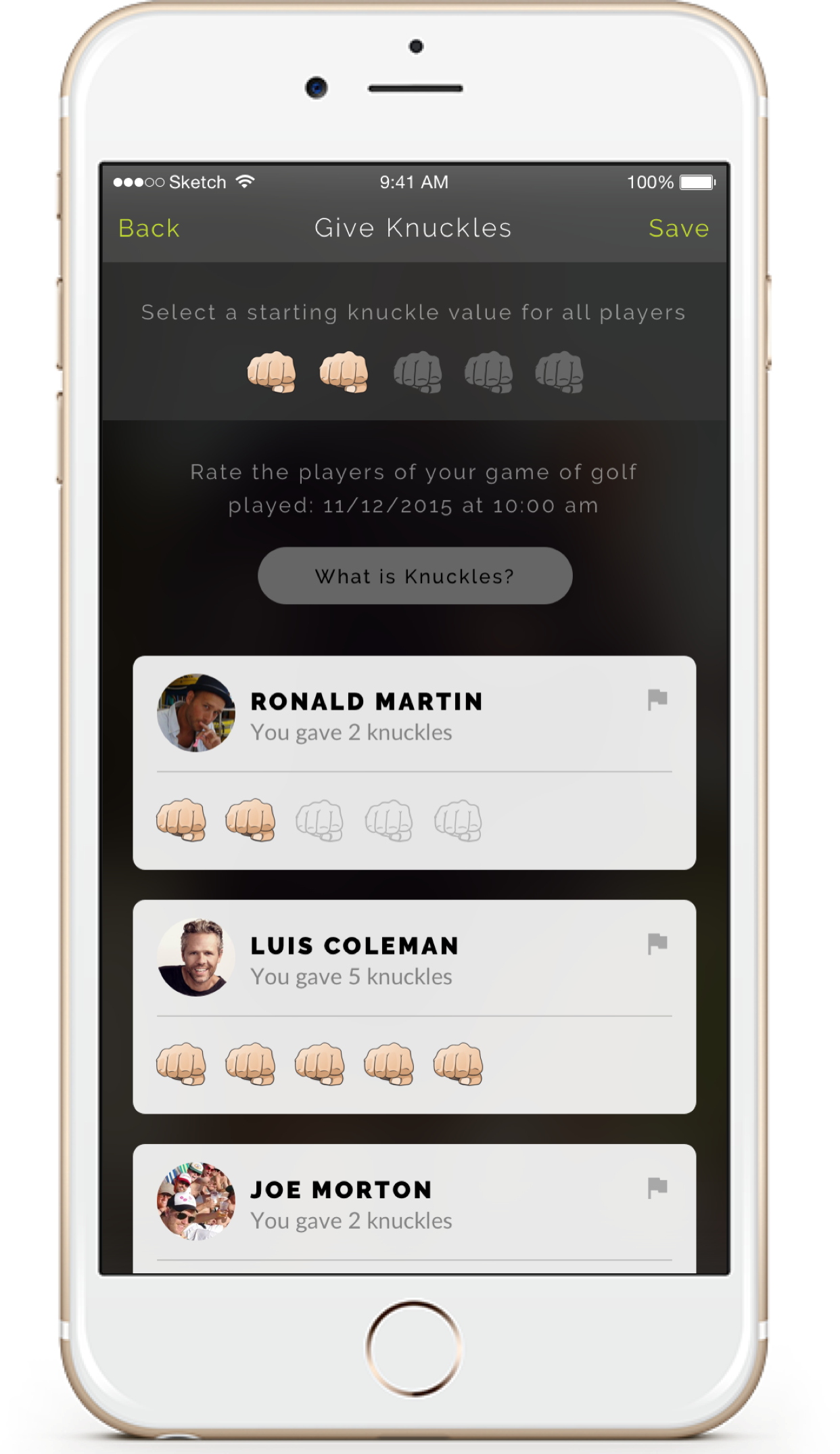 Rate your fellow athletes